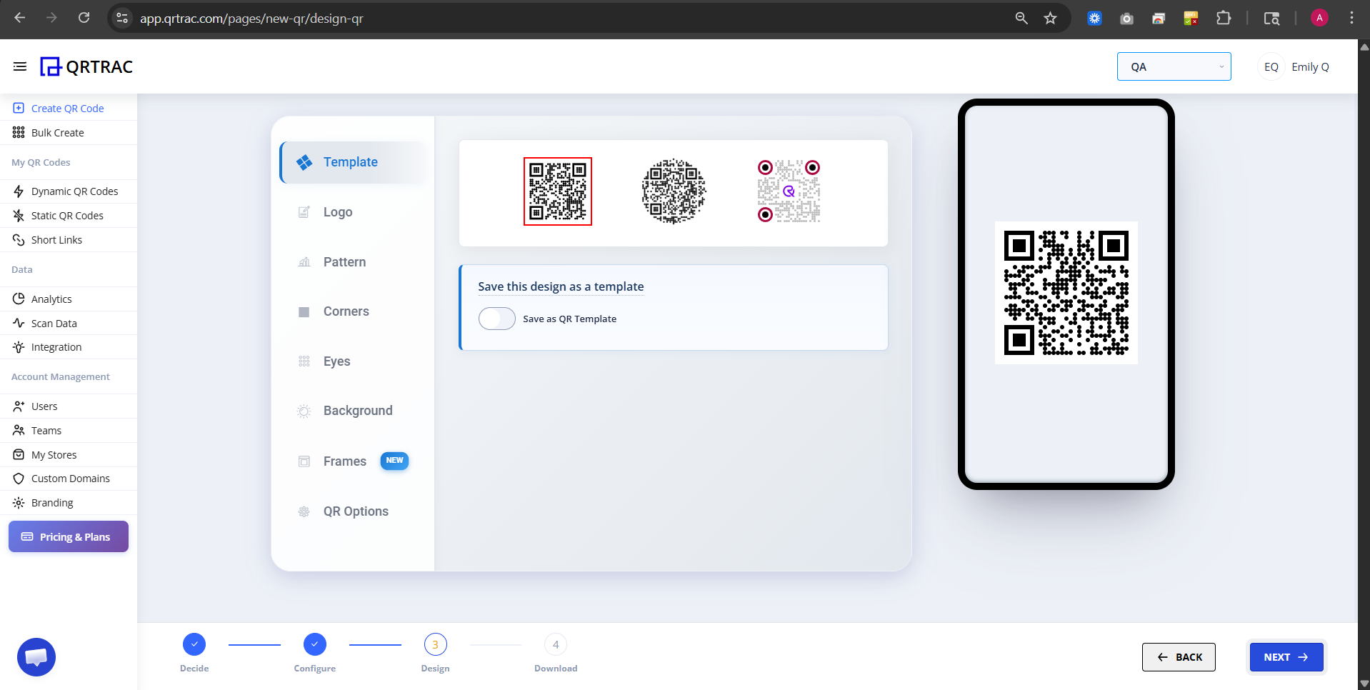 Advanced settings section showing GPS Tracking, Schedule Campaign, Password, and Age Gating options