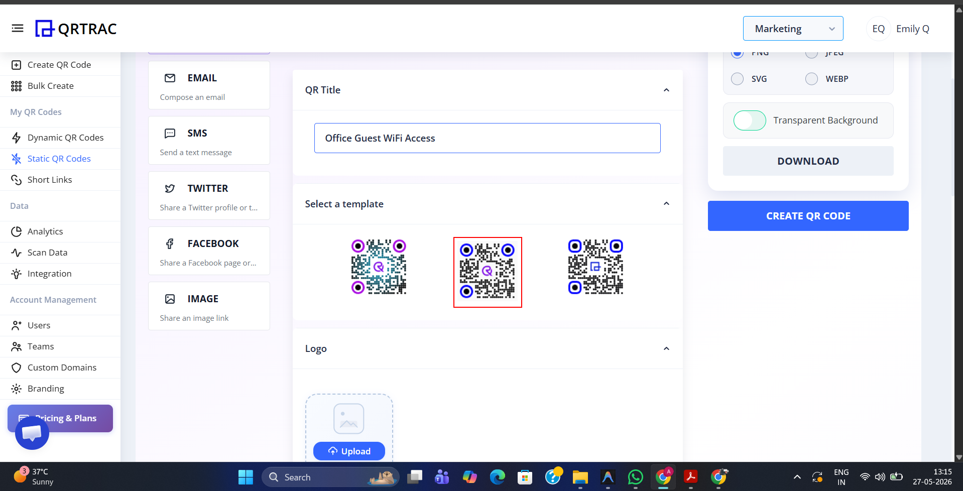 Wi-Fi QR Code Details