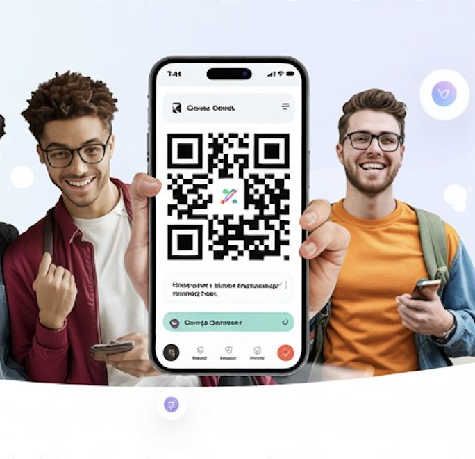 Digital business card on phone