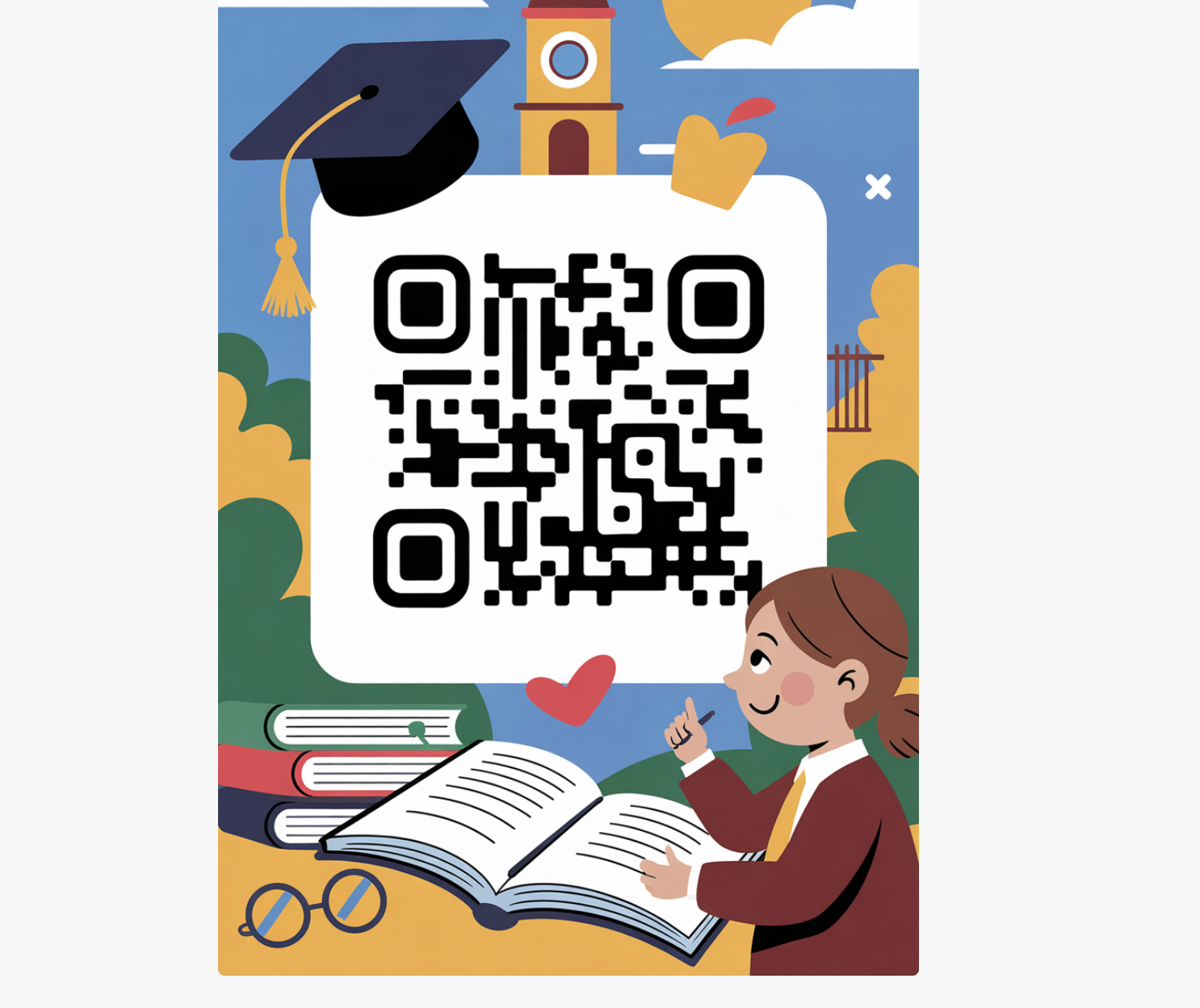 QR codes being used in an educational setting