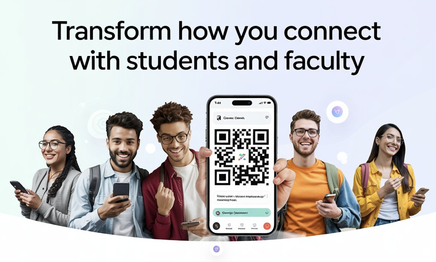 QR codes being used in an educational setting