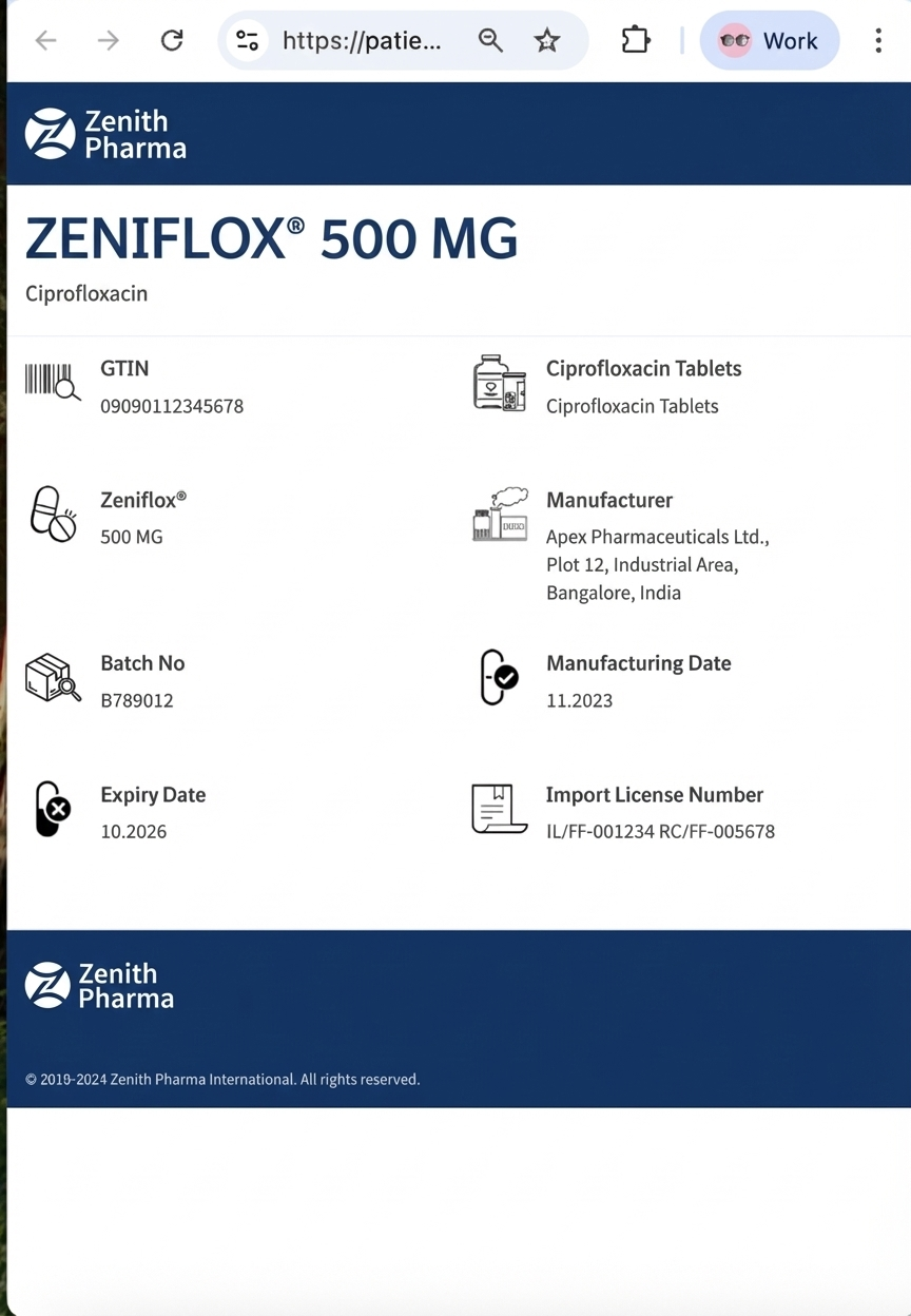 Scanning QR code on medicine bottle