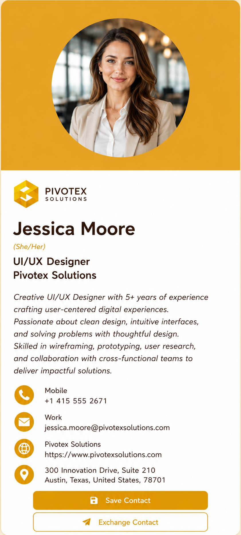 Digital Business Card Template 4